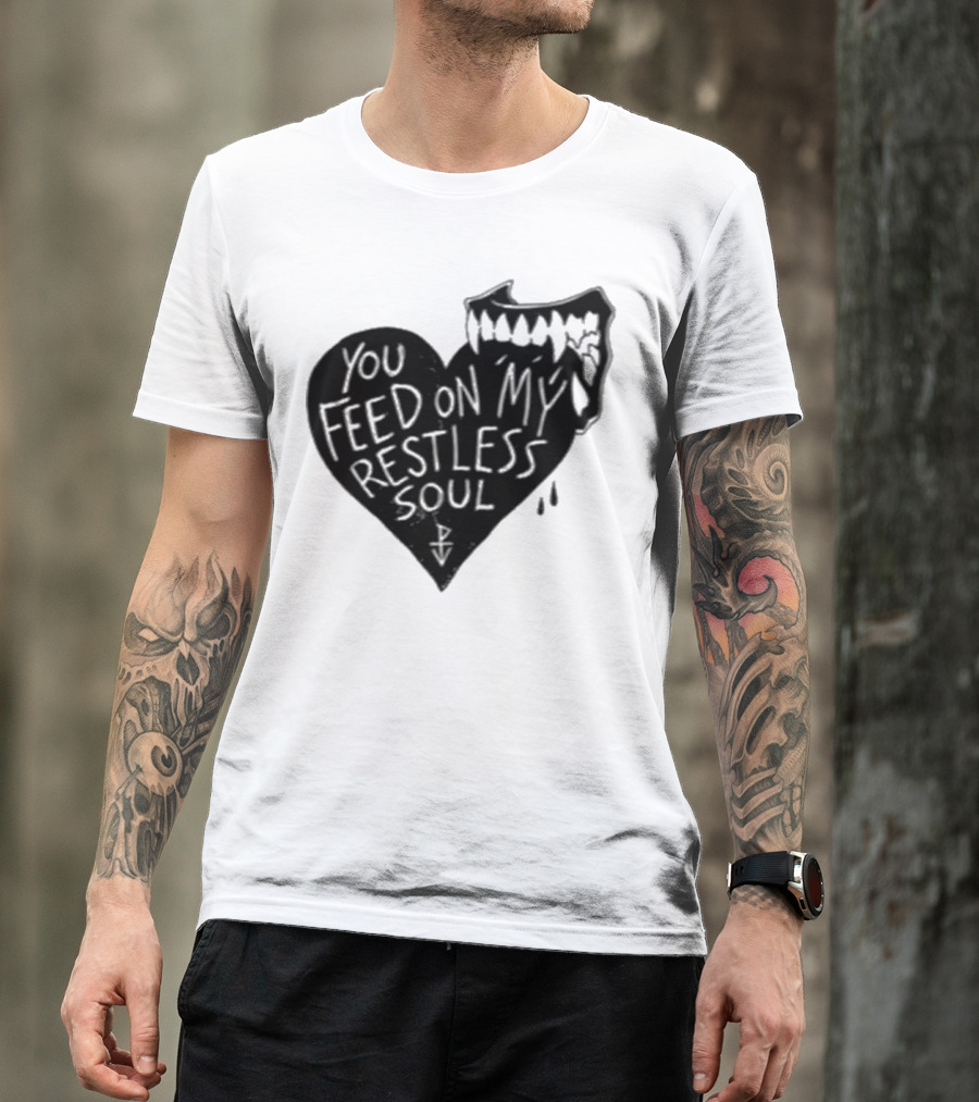 You Feed On My Restless Soul Aggressive Creature Burst Out Horror Theme T-Shirt