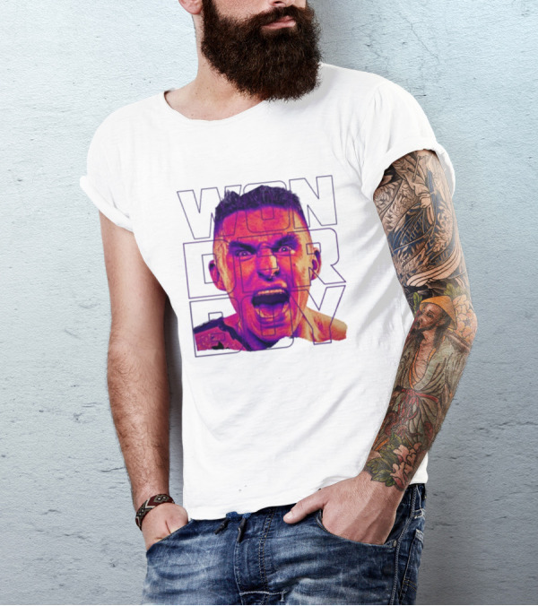 Wonderboy Brian Morris Deranged Bold Typography Expression T-Shirt