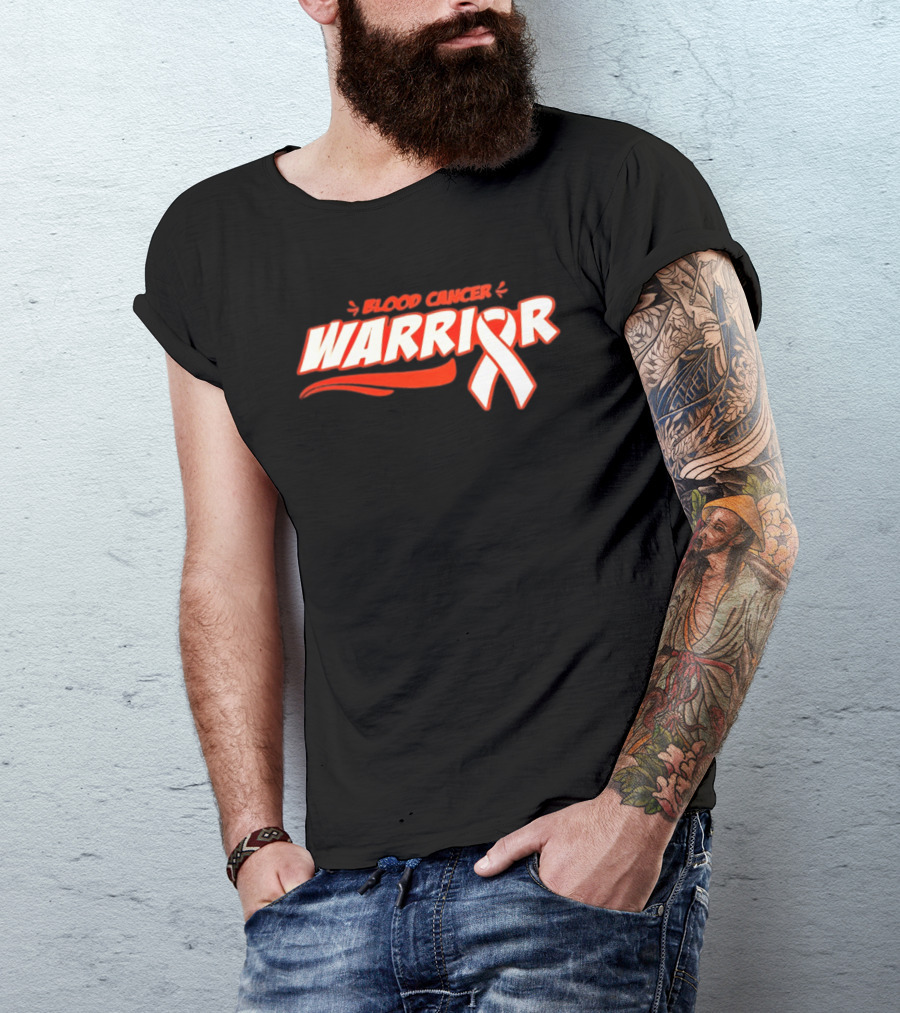 Blood Cancer Warrior Awareness Ribbon Strength Empowerment T-Shirt