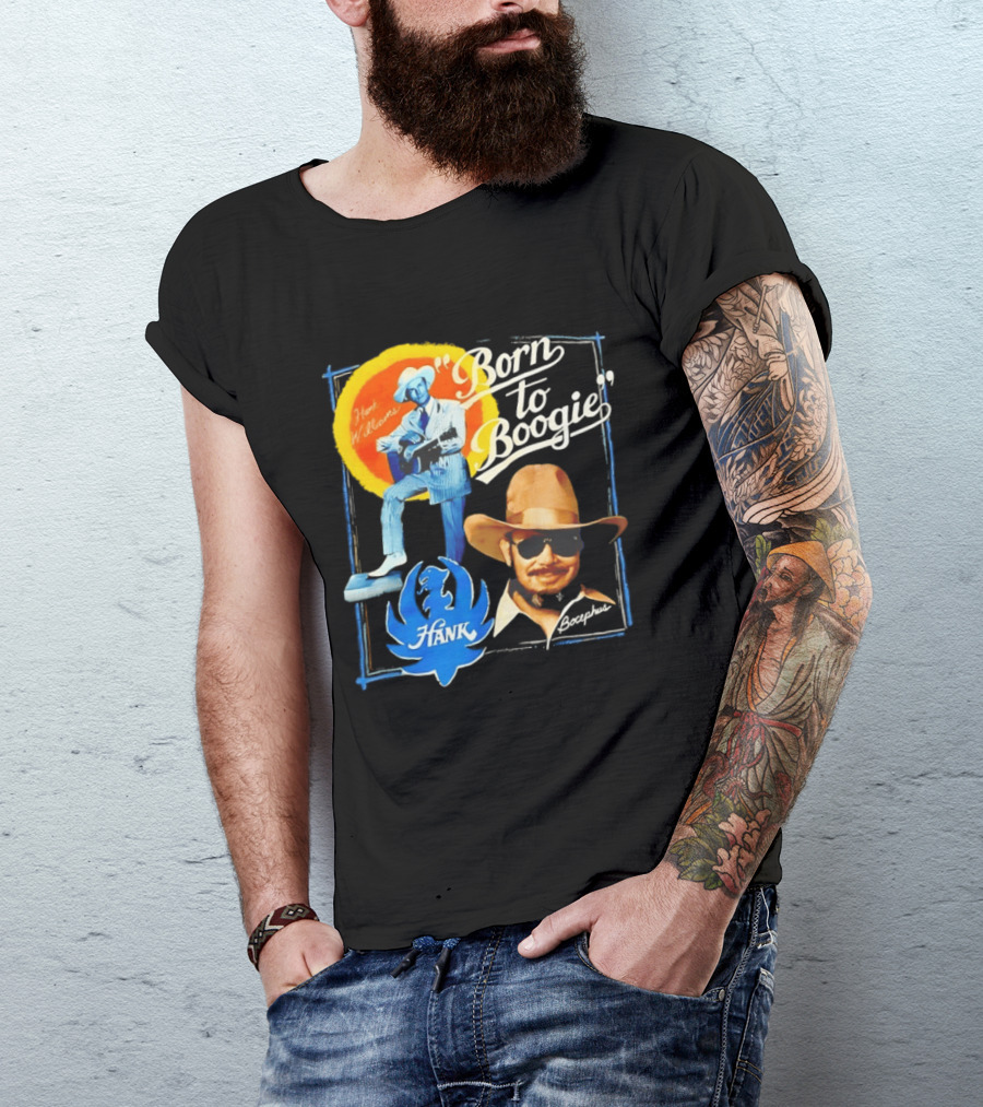 Hank Williams Bocephus Born To Boogie Music Legends T-Shirt