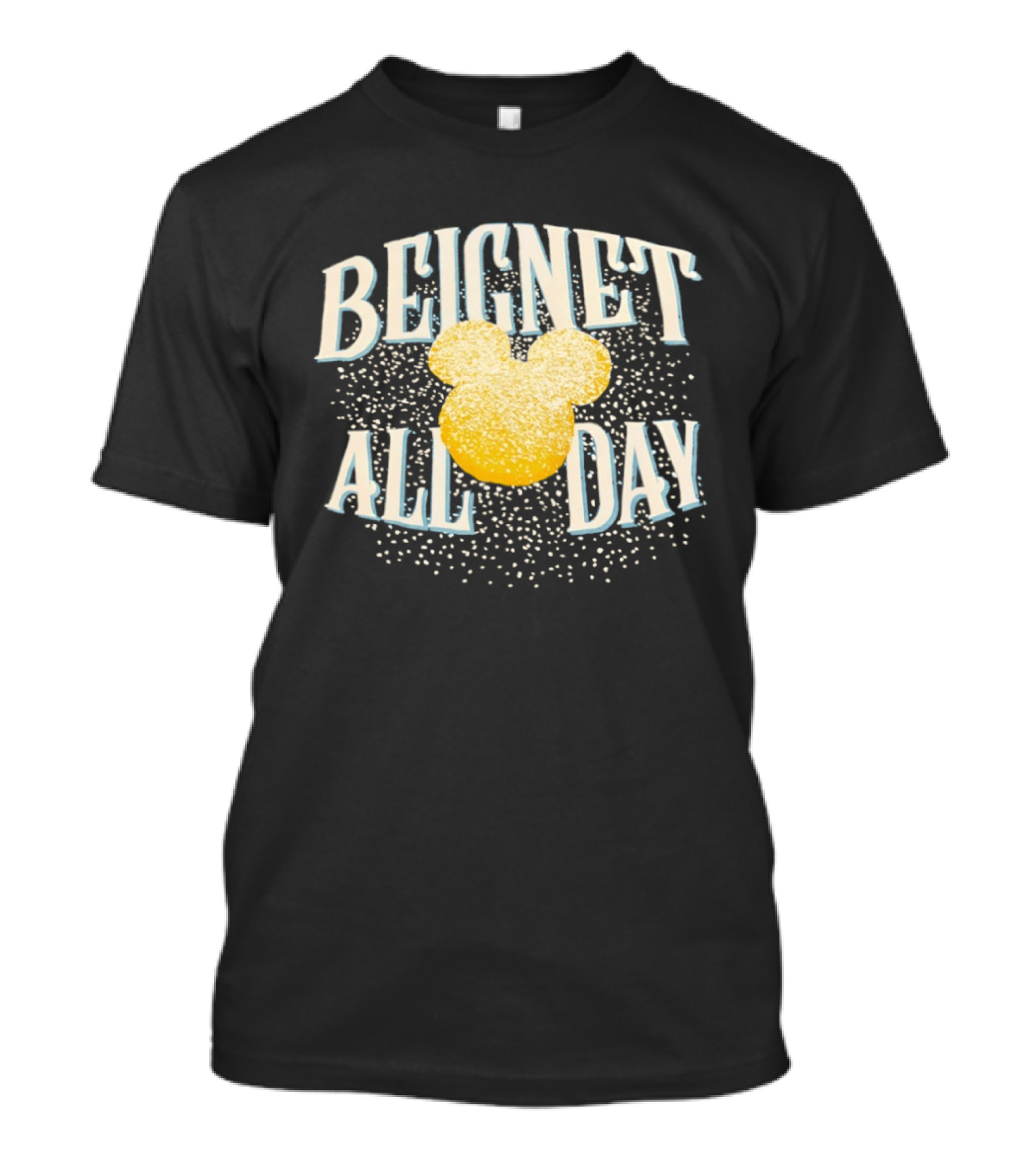 Disney Beignet All Day Mickey Mouse Powdered Sugar Delight T-Shirt