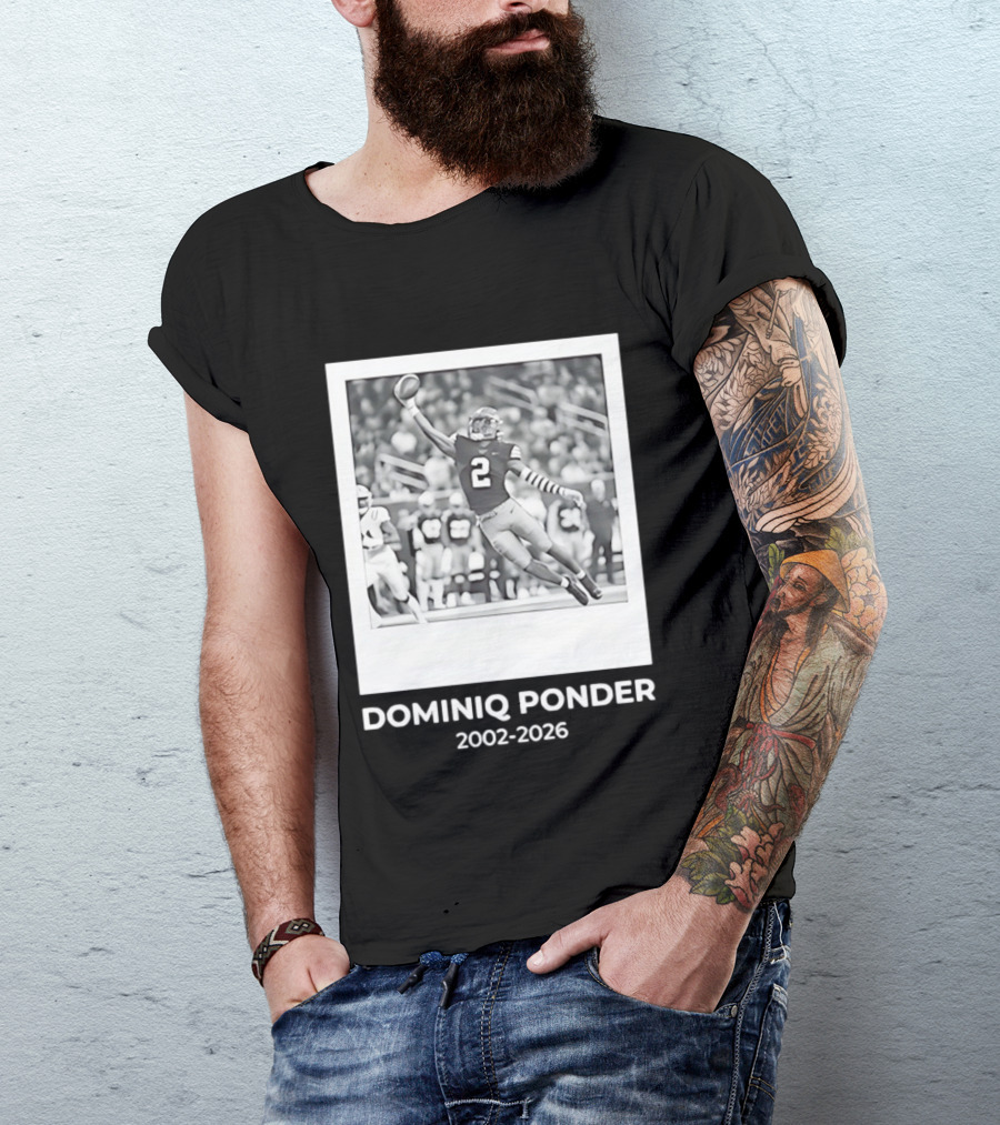DOMINIQ PONDER 2002 2026 RIP Memory In Colorado Buffaloes Football T-Shirt