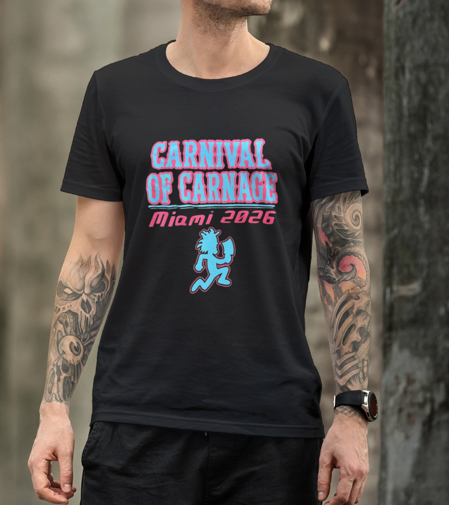 Carnival Of Carnage Miami 2026 Hatchet Man T-Shirt