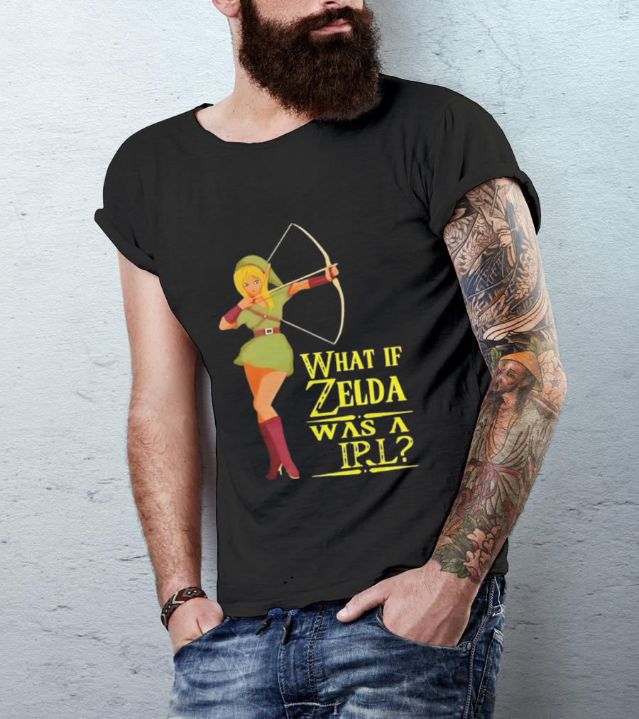 What If Zelda Was A Girl Female Elf Holding A Bow T-Shirt