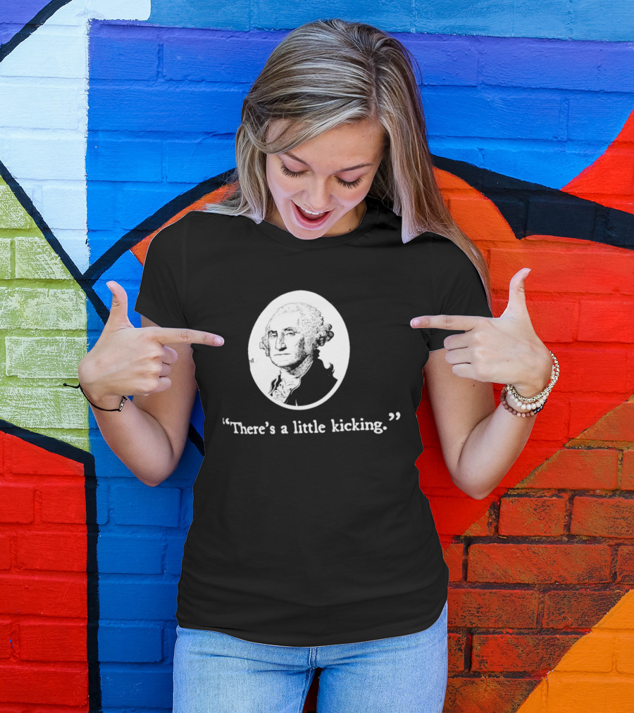 George Washington There's A Little Kicking I Voted American Flag T-Shirt