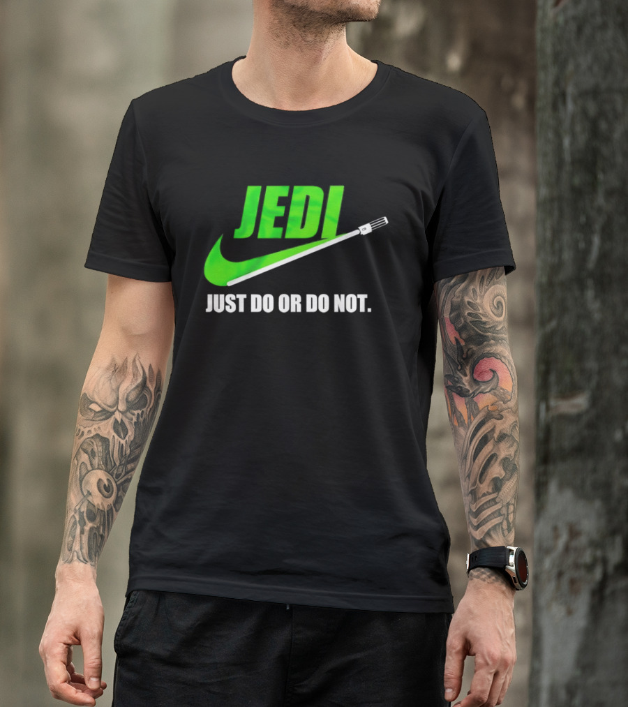 Jedi Just Do Or Do Not Lightsaber Swoosh T-Shirt