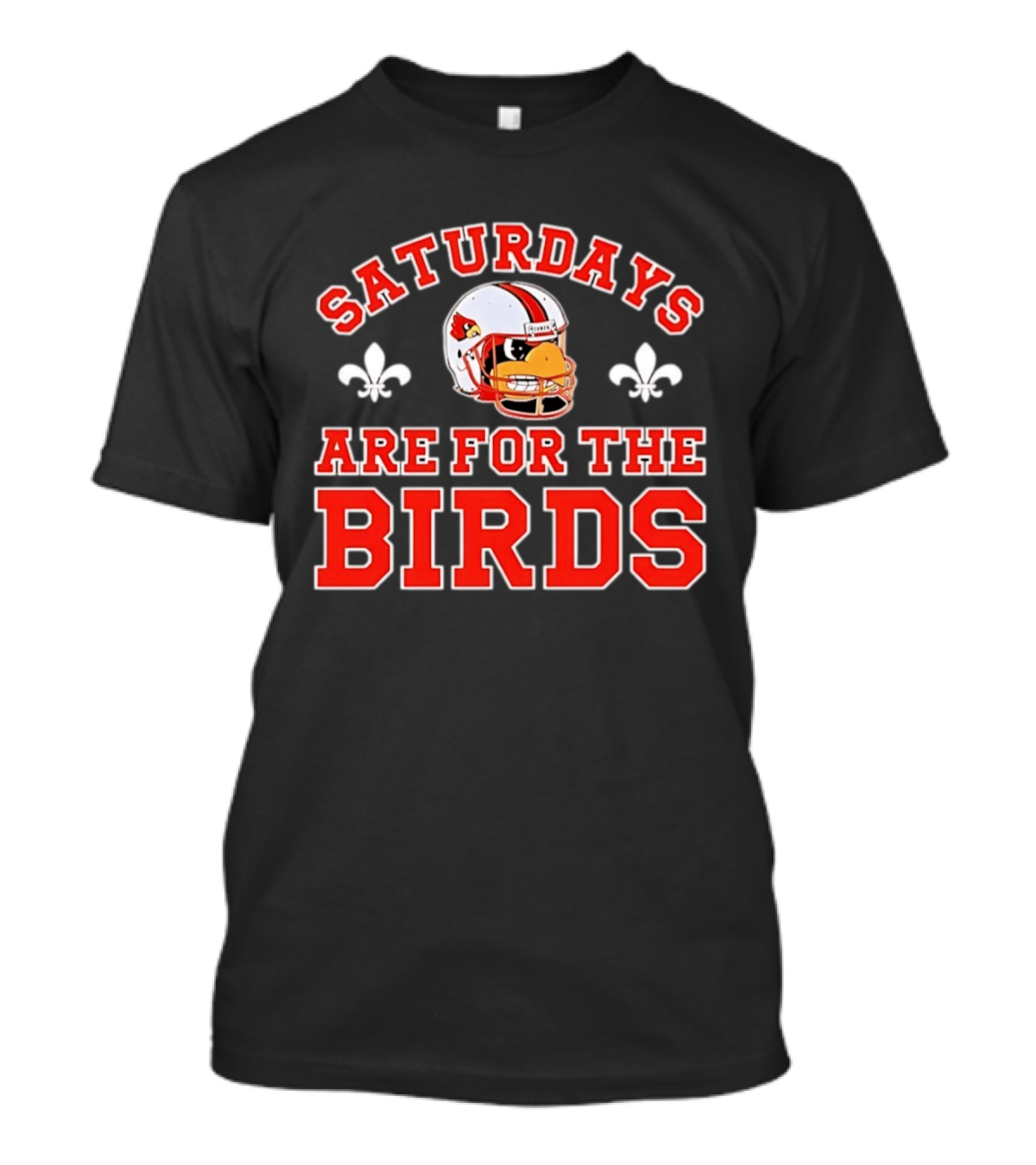 Saturdays Are For The Birds Louisville Cardinals Football Helmet T-Shirt