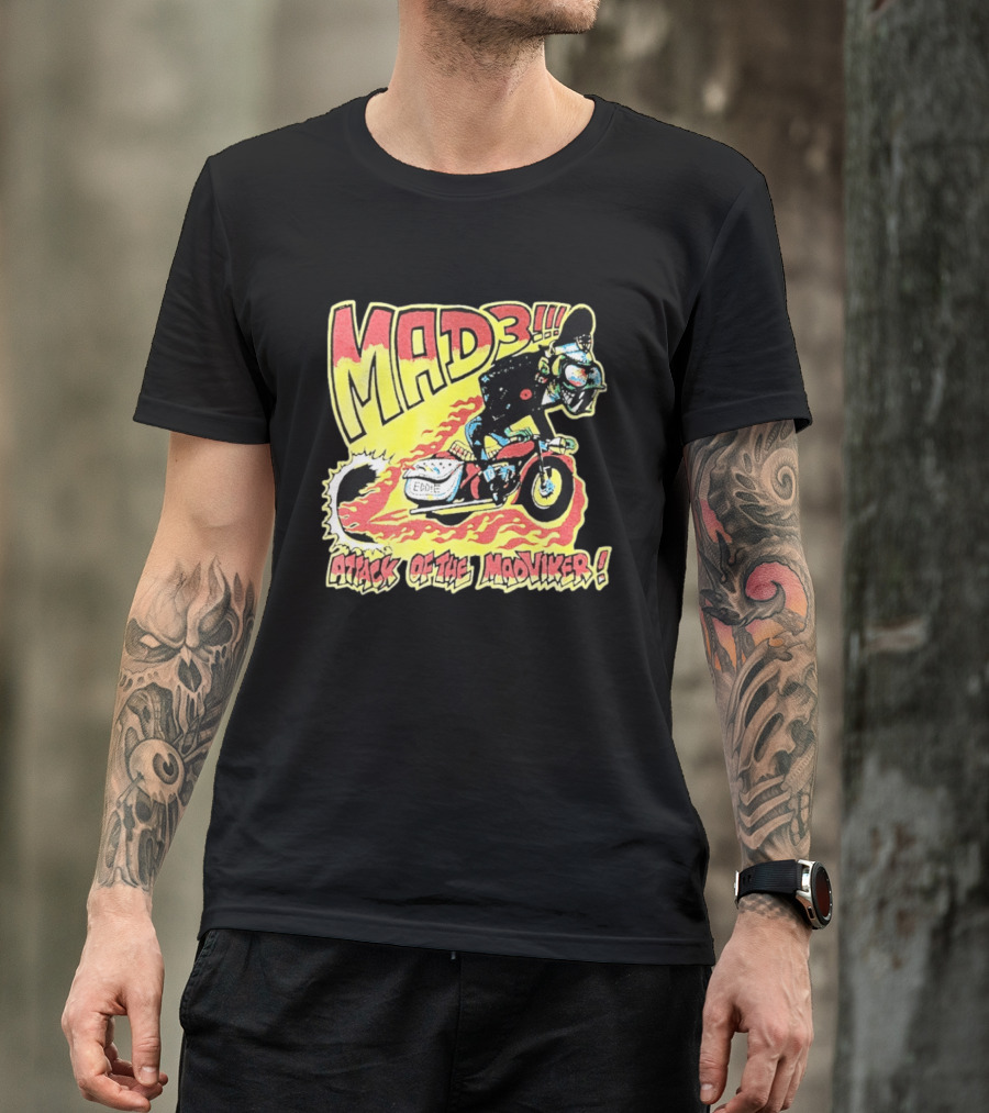 MAD 3 Attack Of The Mad Viker Eddie Biker Flame T-Shirt