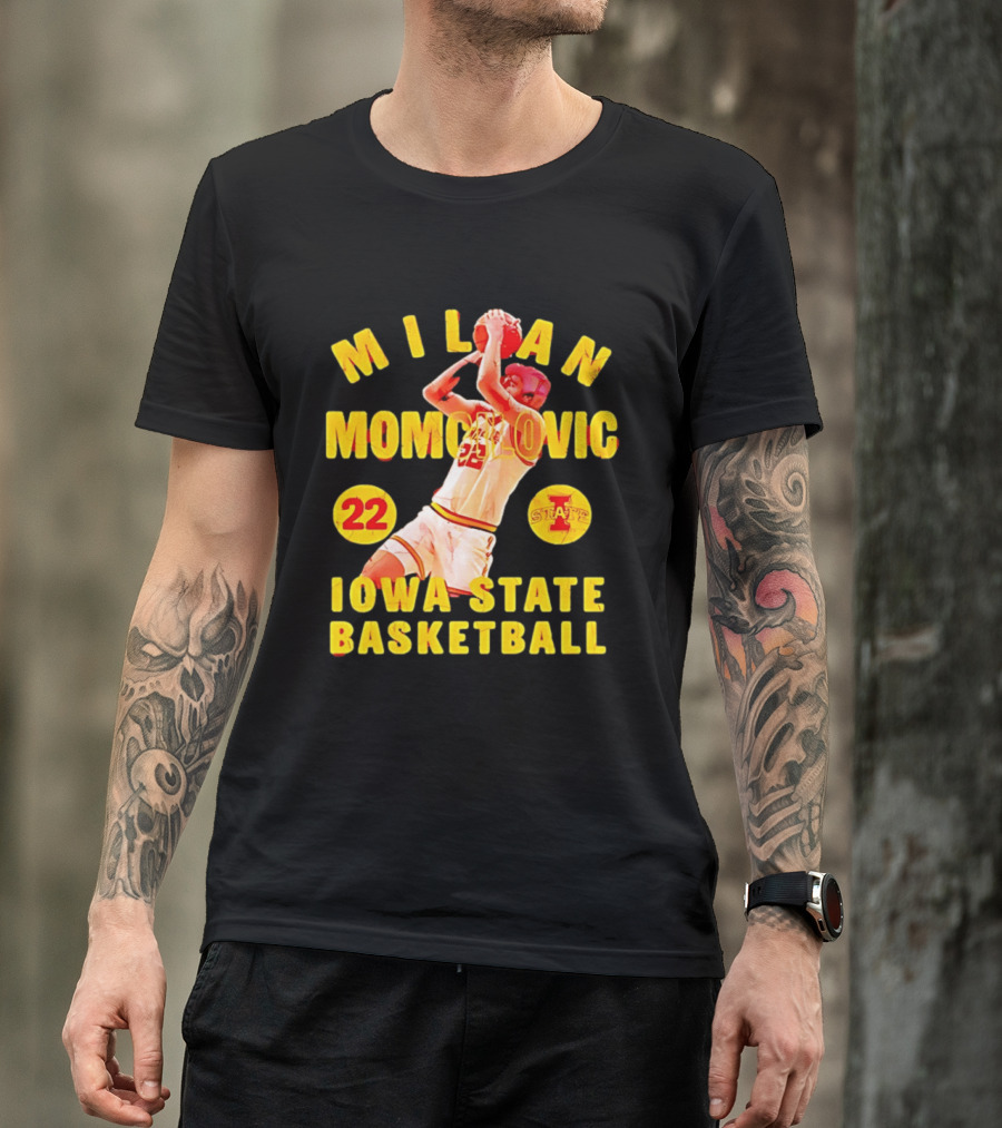 Milan Momcilovic 22 Iowa State Cyclones Basketball State 2026 T-Shirt