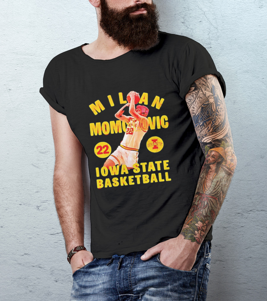 Milan Momcilovic 22 Iowa State Cyclones Basketball State 2026 T-Shirt