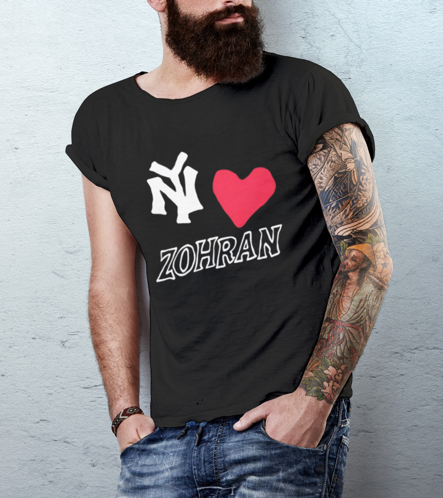 NY Yankees Heart Zohran T-Shirt