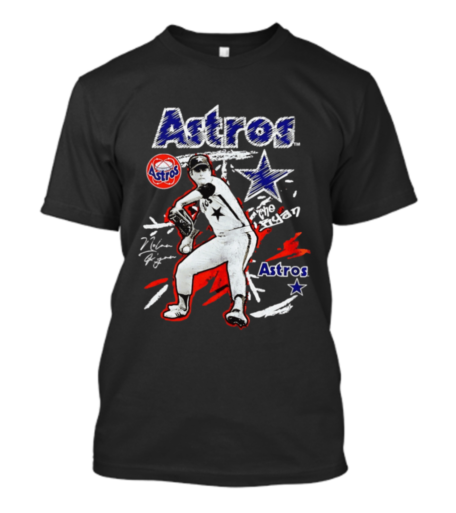 Houston Astros Nolan Ryan Pitching Legend T-Shirt
