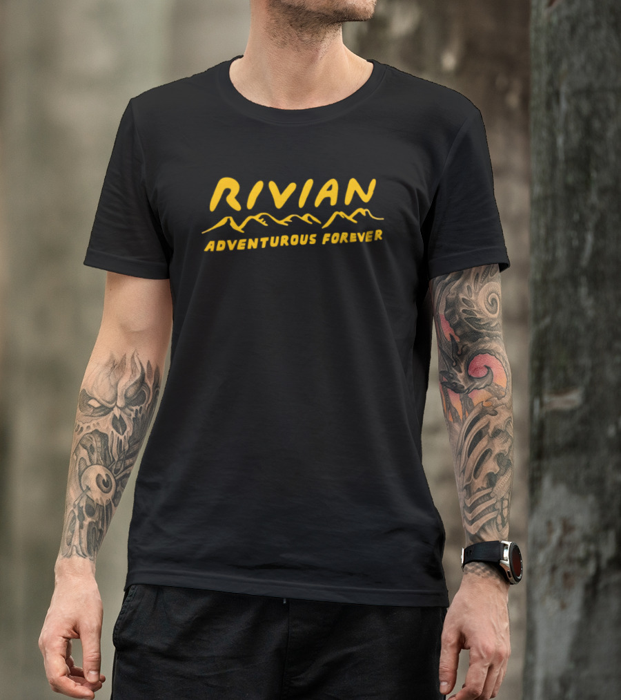 Rivian Adventurous Forever Yellow Mountain T-Shirt