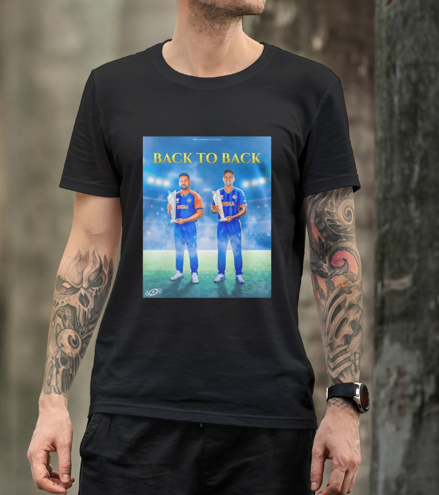 Back To Back India T20 World Cup Rohit Sharma Suryakumar Yadav T-Shirt