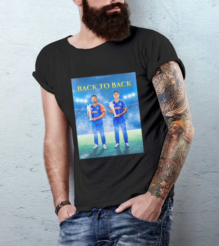 Back To Back India T20 World Cup Rohit Sharma Suryakumar Yadav T-Shirt