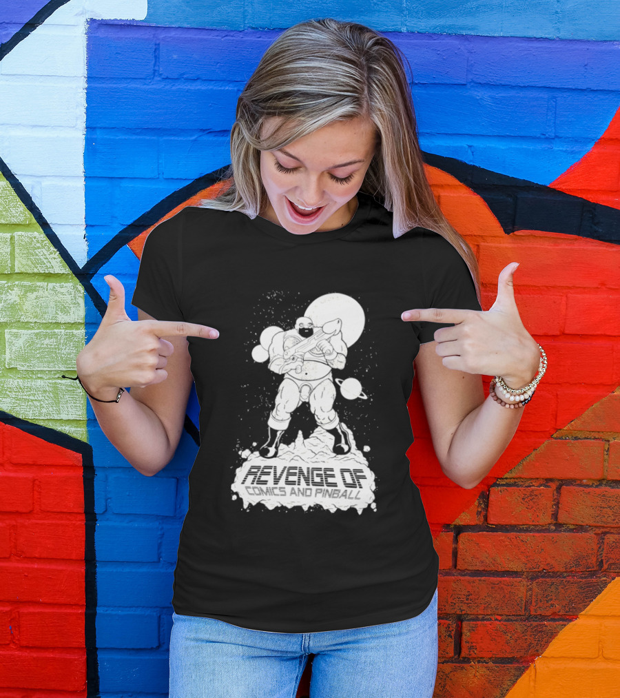 Revenge Of Comics And Pinball Spacesuit Cosmic Warrior Planet Battle T-Shirt