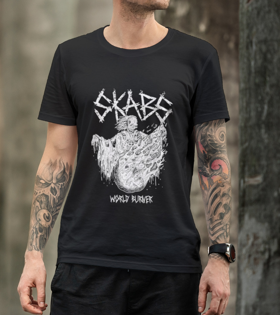 SKABS World Burner Skeleton Phantom Graffiti T-Shirt