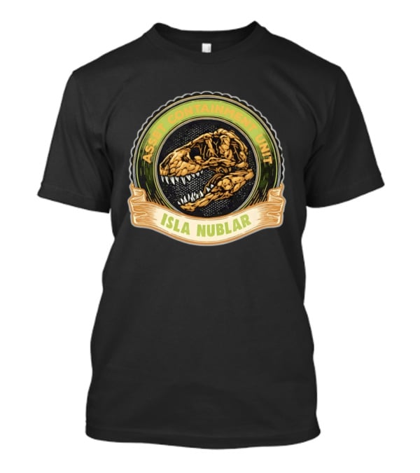Asset Containment Unit Isla Nublar Skull Head Jura Park T-Shirt