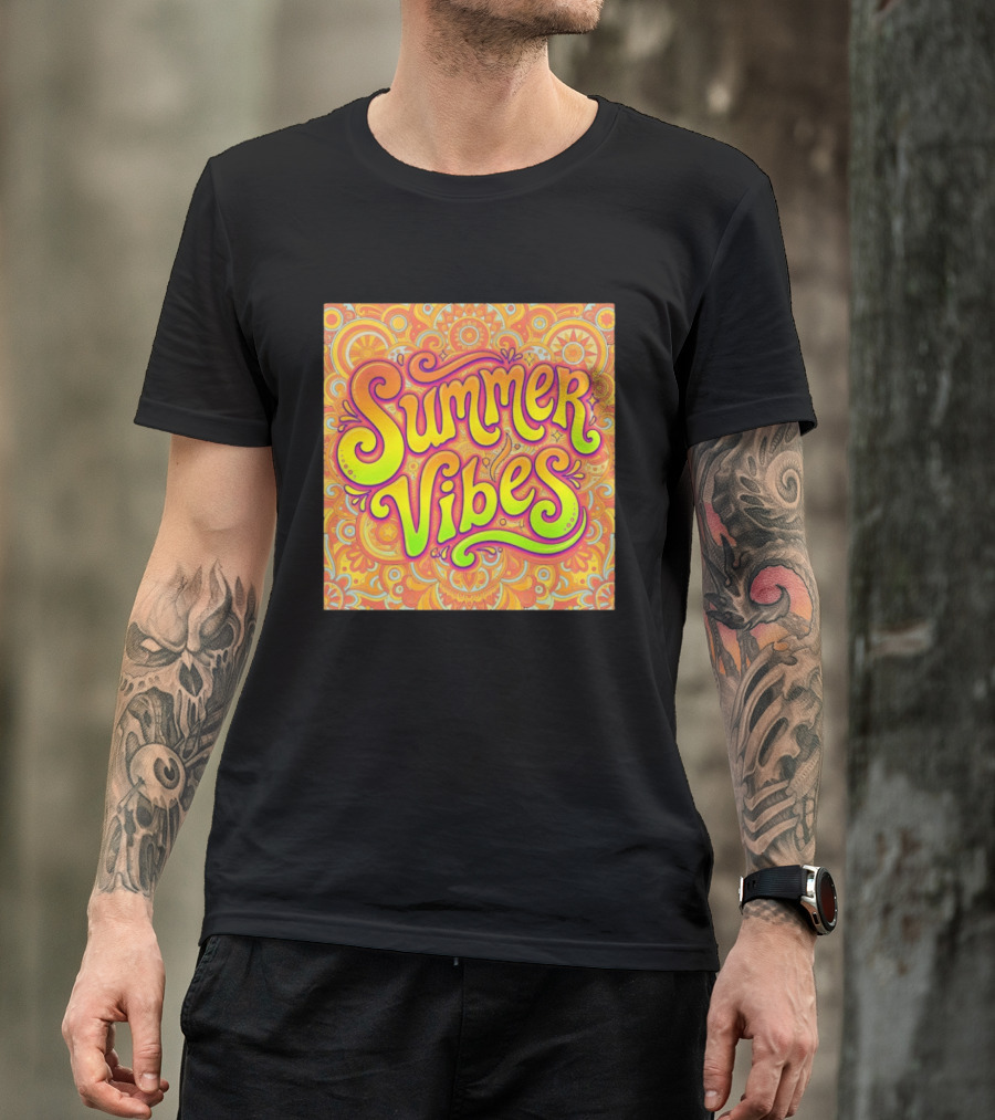 Summer Vibes Psychedelic Groove Floral T-Shirt