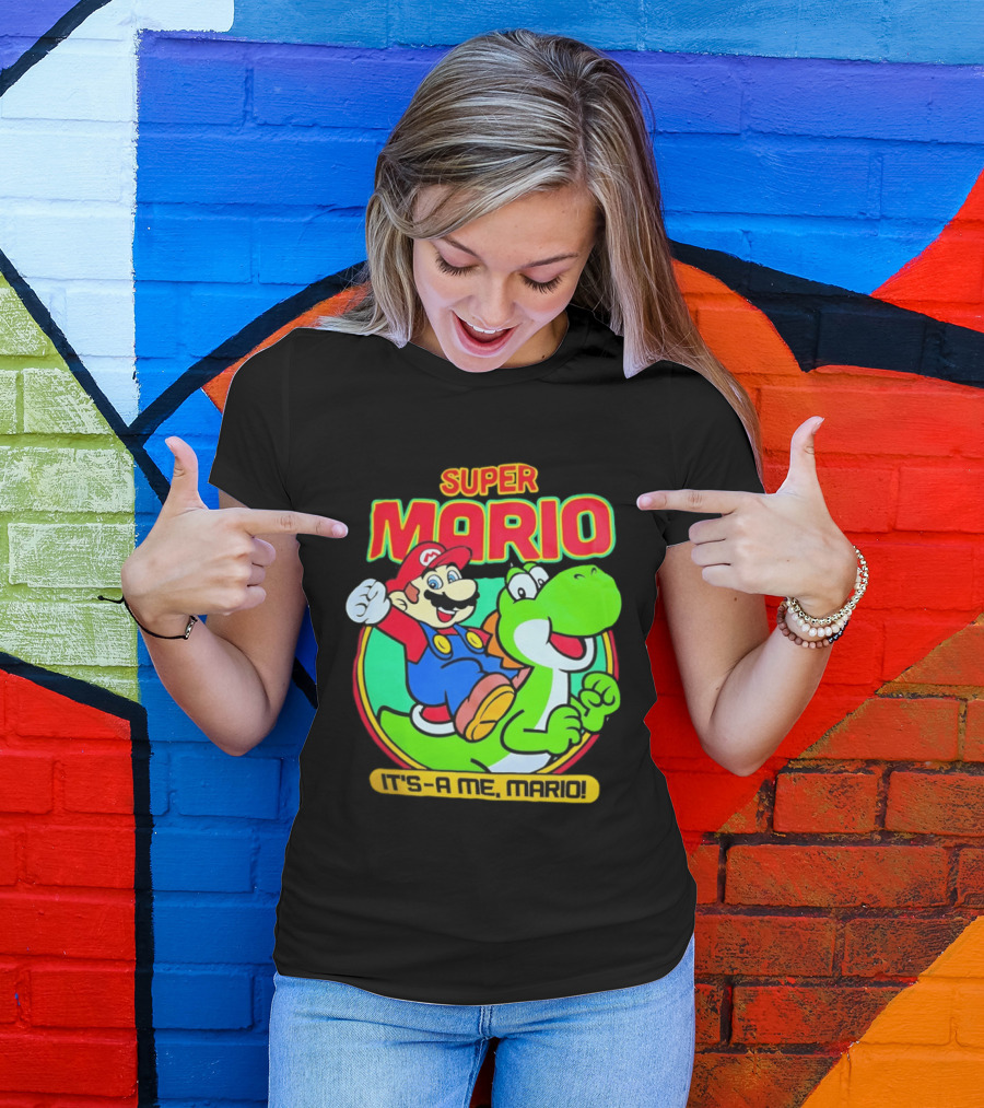Super Mario Yoshi It's A Me Mario Nostalgic Adventure T-Shirt