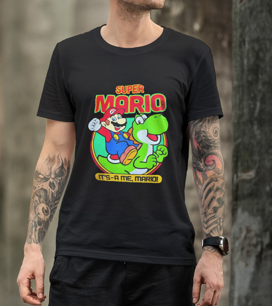 Super Mario Yoshi It's A Me Mario Nostalgic Adventure T-Shirt
