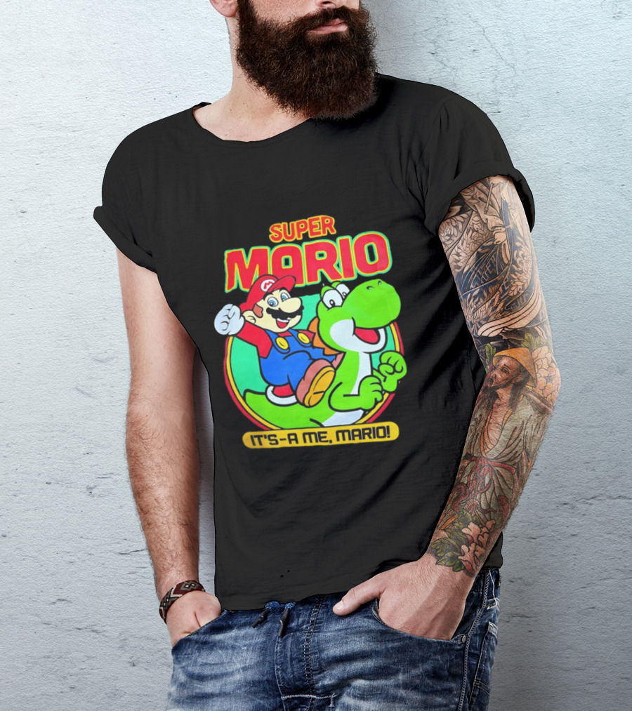 Super Mario Yoshi It's A Me Mario Nostalgic Adventure T-Shirt