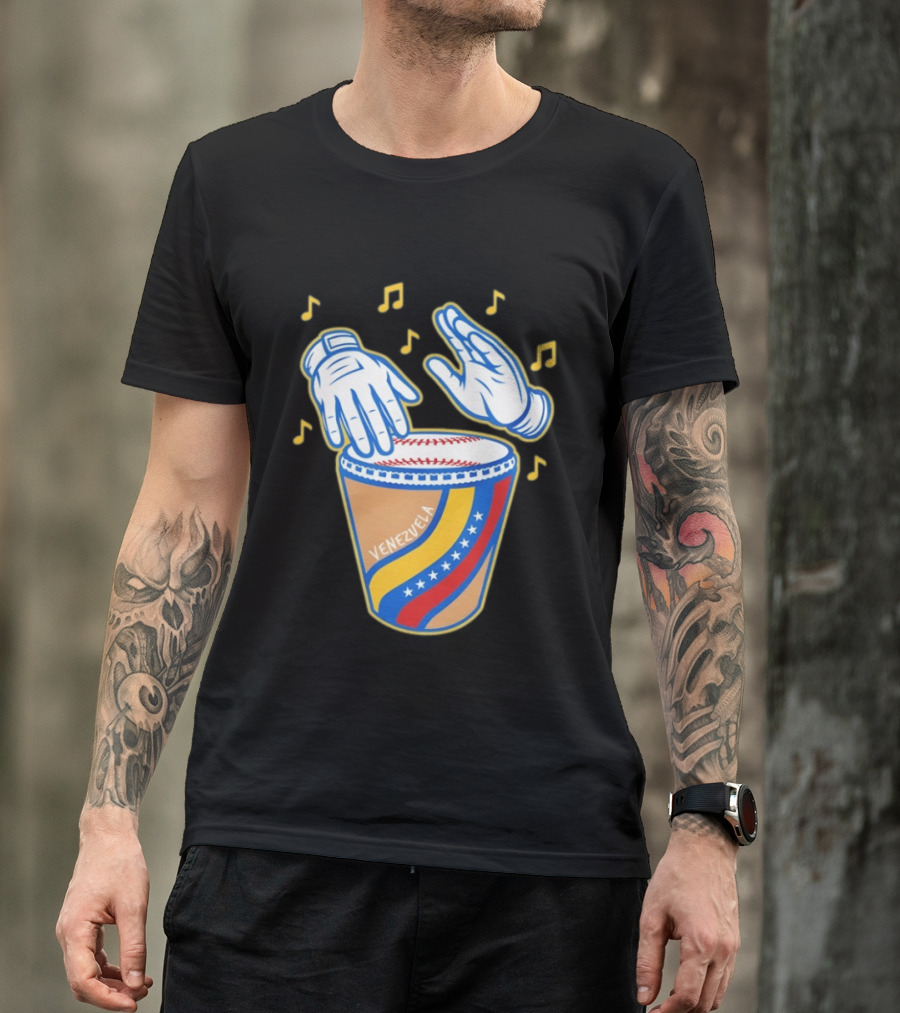 Tambor Béisbol Venezuela 2026 Musical Celebration Mexican Baseball Fusion T-Shirt