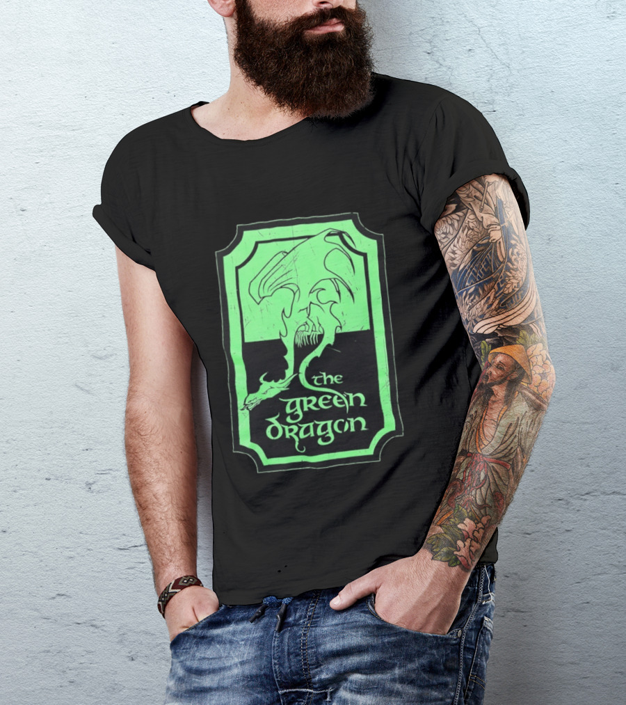 The Green Dragon Lord Of The Rings Fantasy Tavern T-Shirt
