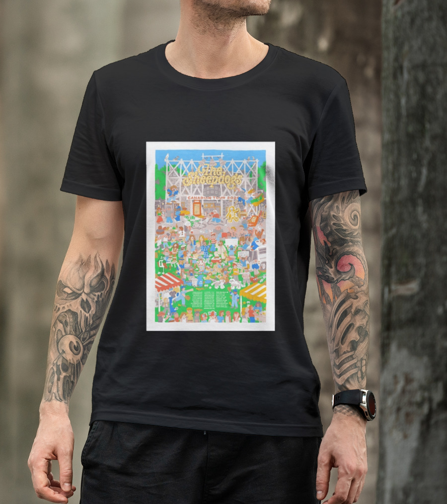 The Sheepdogs Canadian Tour 2026 Colorful Festival Scene With Crowd And Marquee T-Shirt