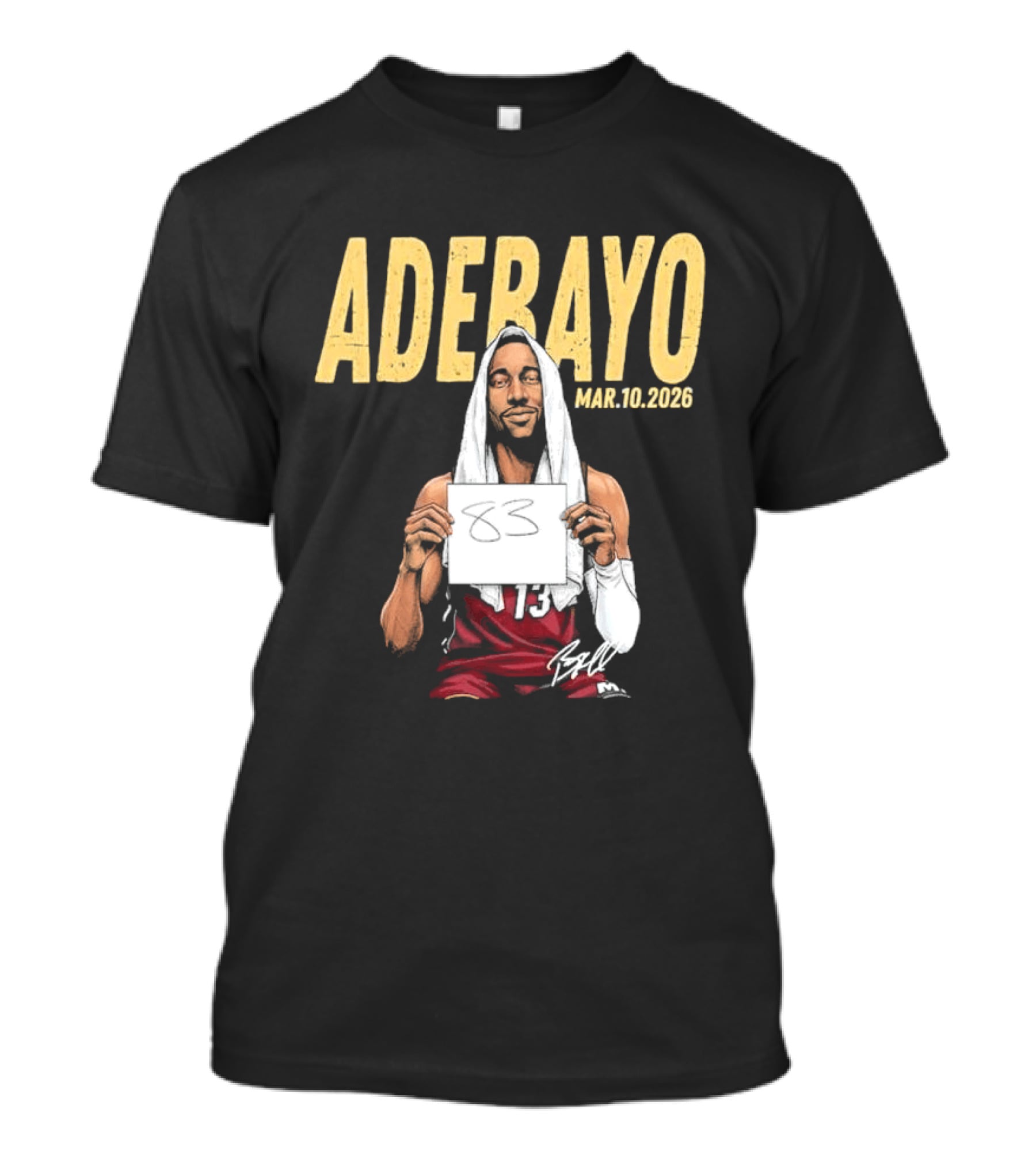 Ultimate Bam Adebayo Career High 83 Miami Basketball March 10 2026 T-Shirt