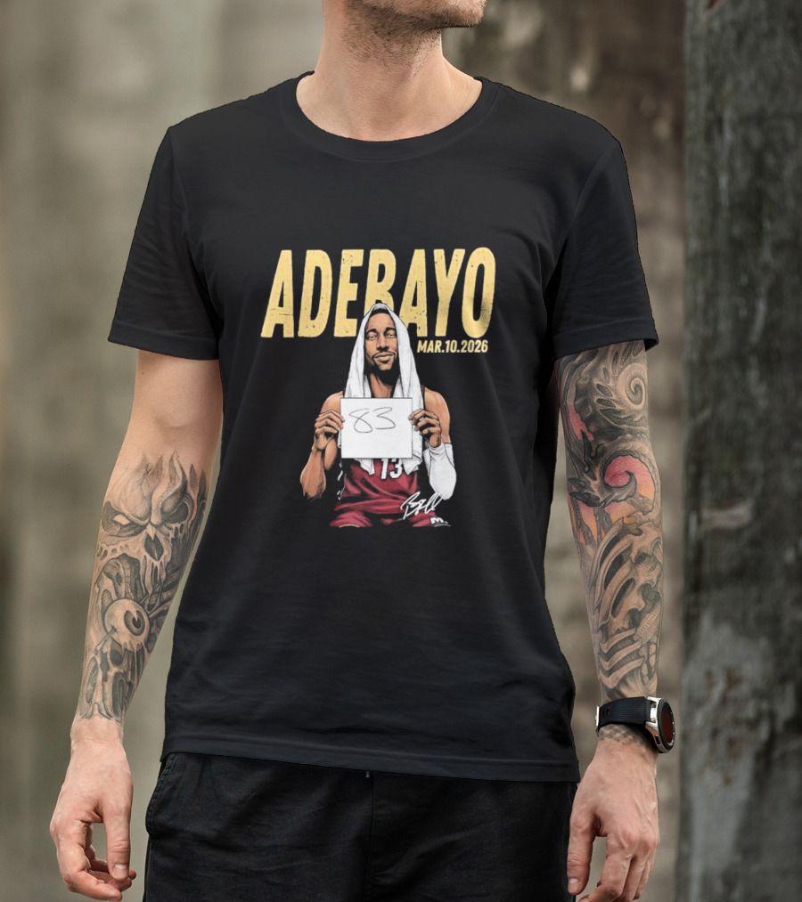 Ultimate Bam Adebayo Career High 83 Miami Basketball March 10 2026 T-Shirt