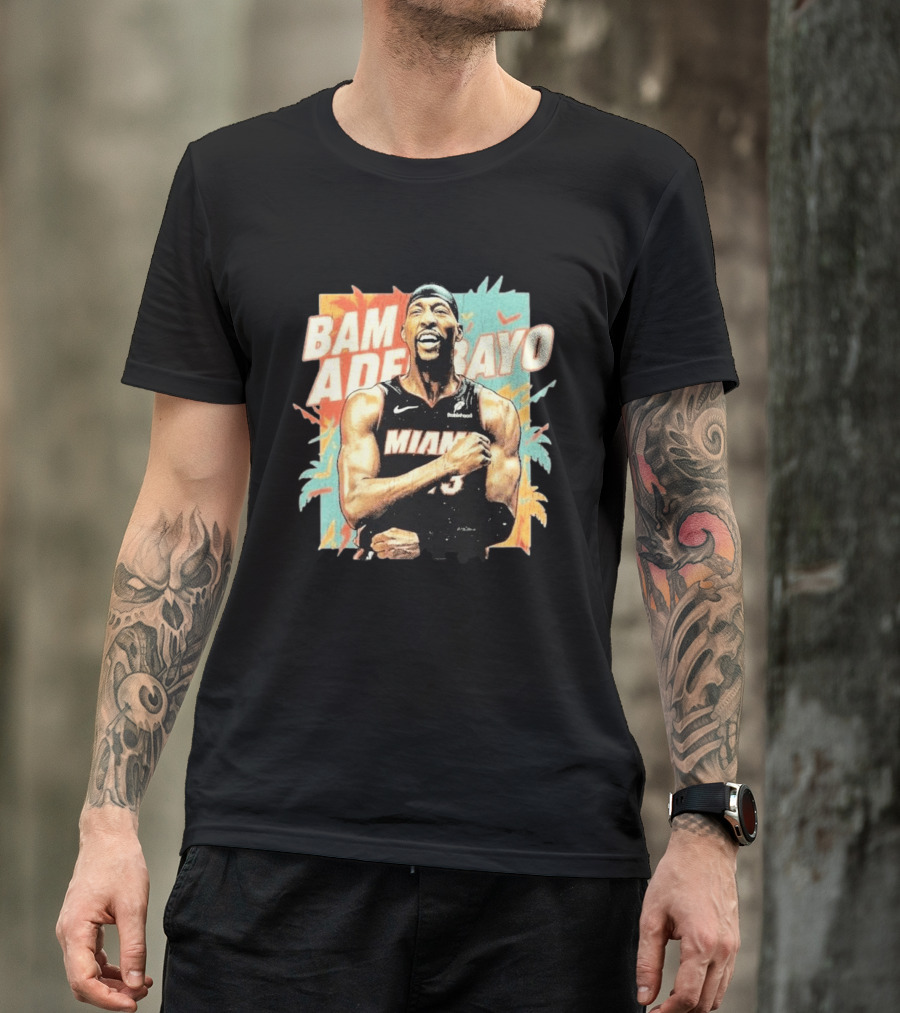 Bam Adebayo Miami Basketball NBA Star Tropical Vibes T-Shirt