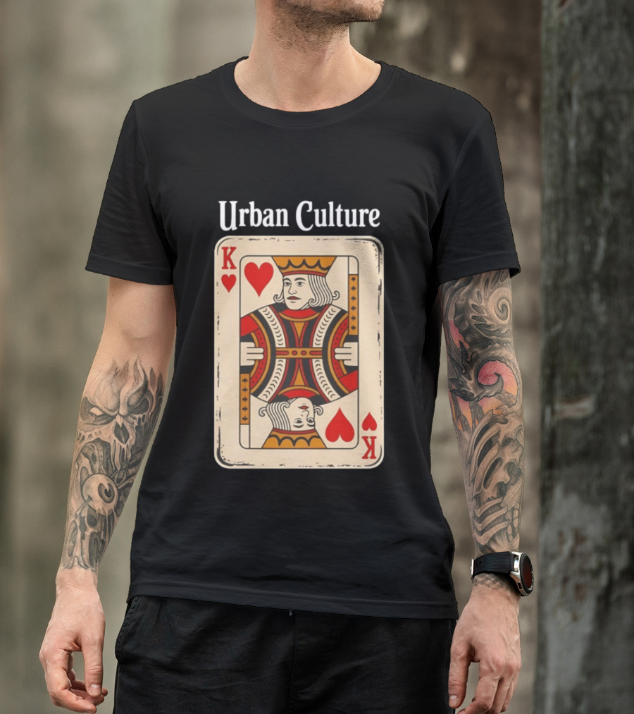 Urban Culture King Of Hearts Card T-Shirt