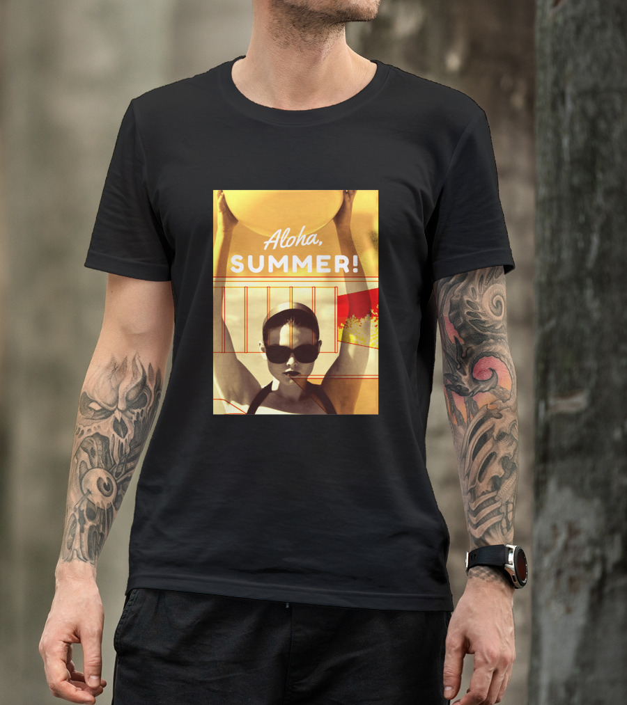 Aloha Summer Beach Ball Sunglasses Retro Vibes T-Shirt