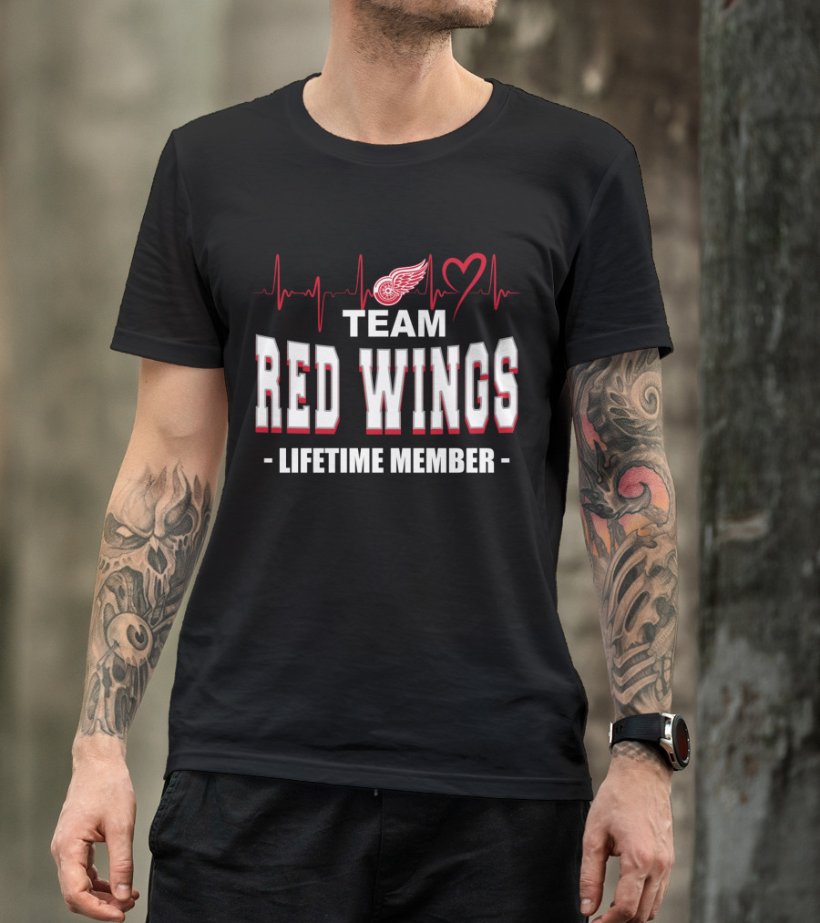 Team Red Wings Lifetime Member Detroit T-Shirt