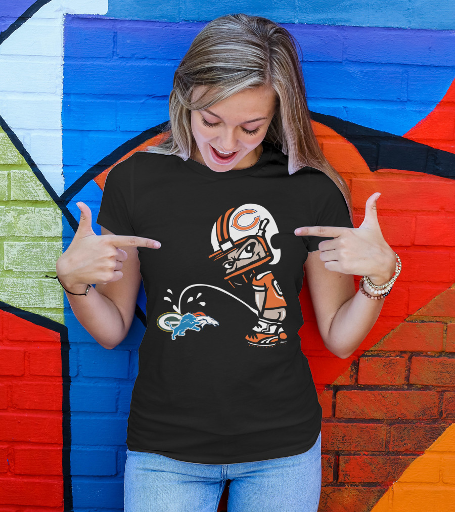 Chicago Bears Rivalry With Green Bay Packers And Denver Broncos T-Shirt