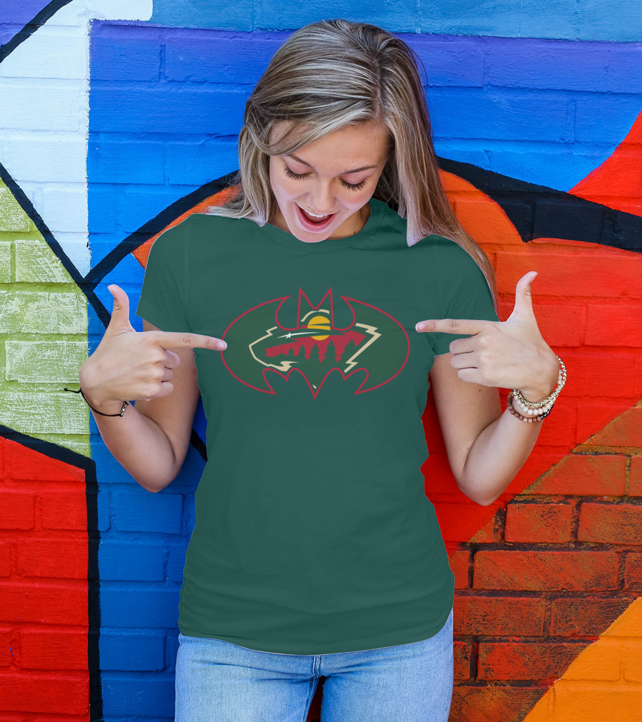 Minnesota Wild Batman Logo Mashup T-Shirt