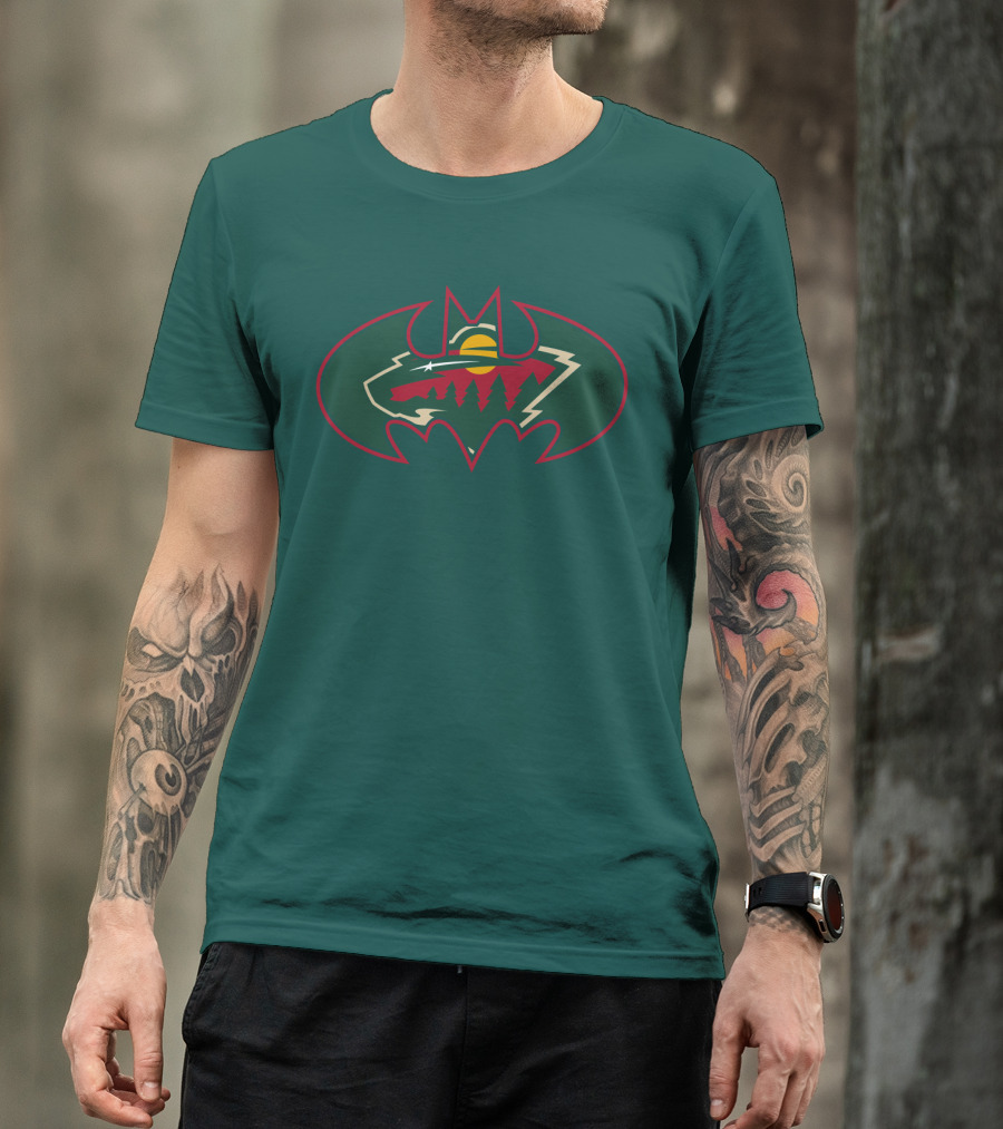 Minnesota Wild Batman Logo Mashup T-Shirt