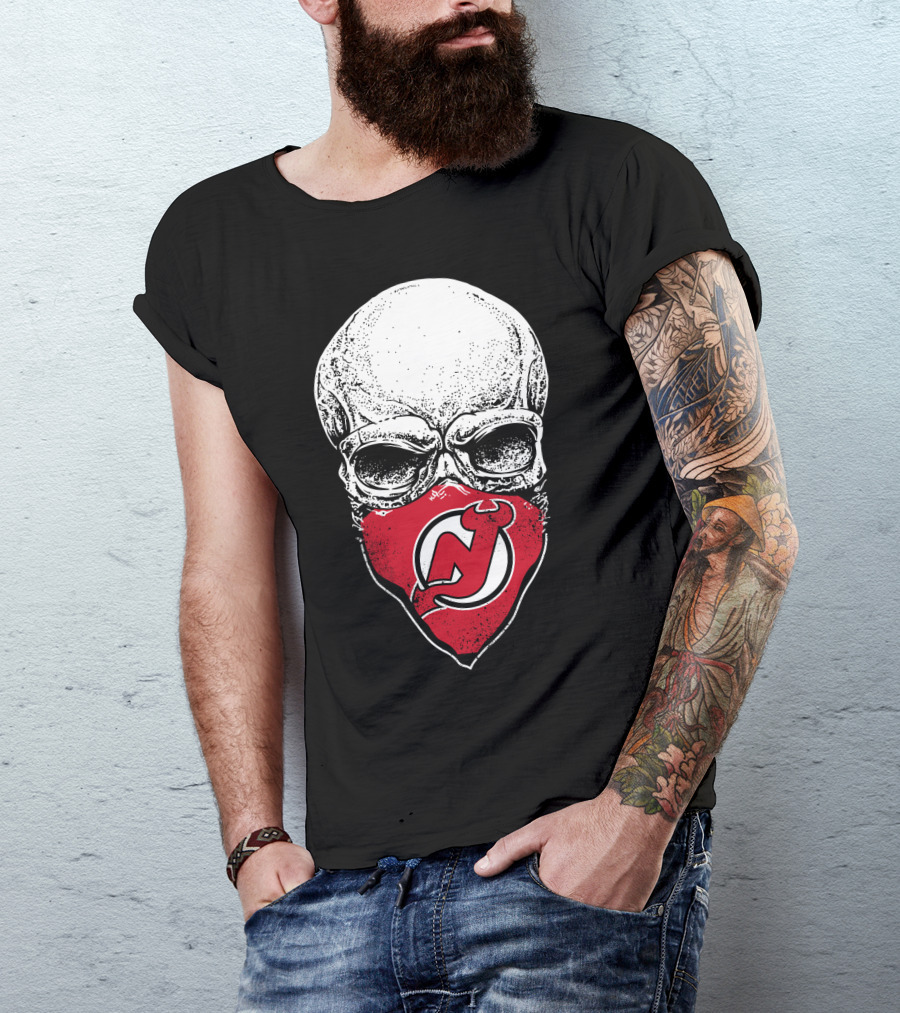 New Jersey Devils Skull Bandana T-Shirt