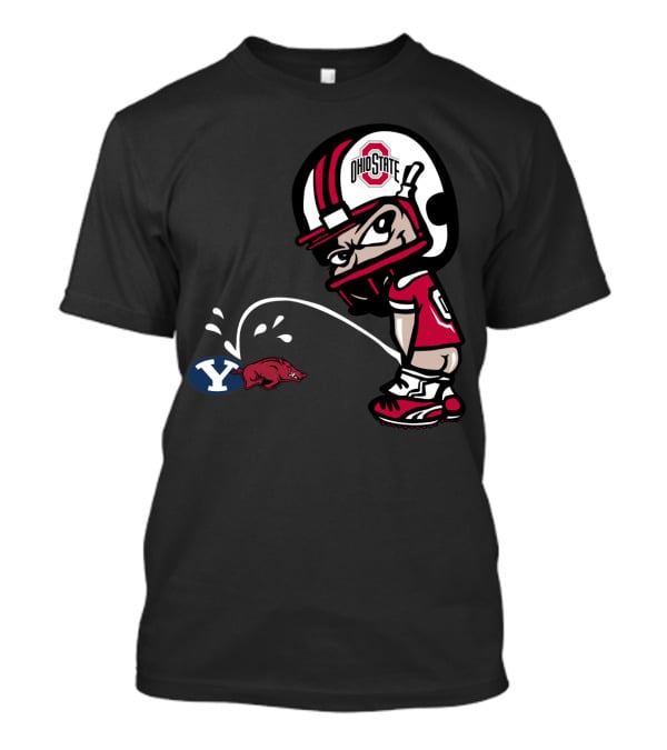 Ohio State Buckeyes Byu Razorbacks Football Cartoon T-Shirt