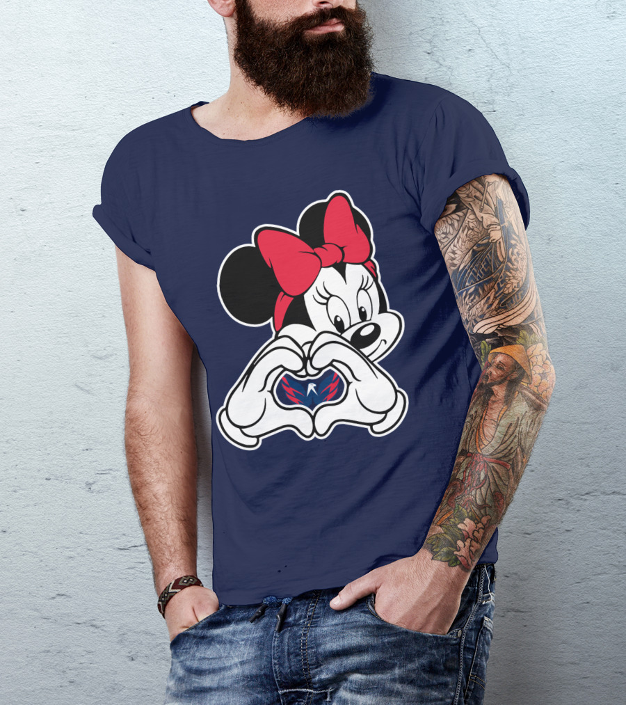Minnie Mouse Heart Hands Washington Capitals T-Shirt