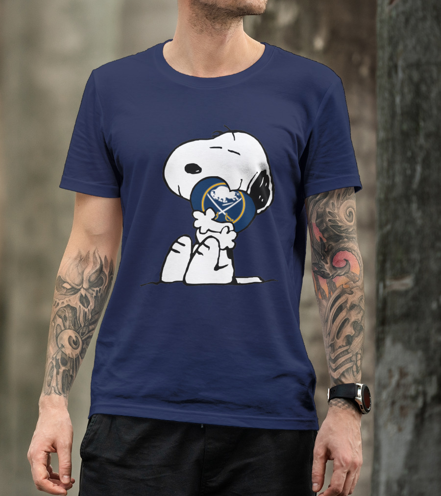 Snoopy Hugging Buffalo Sabres T-Shirt