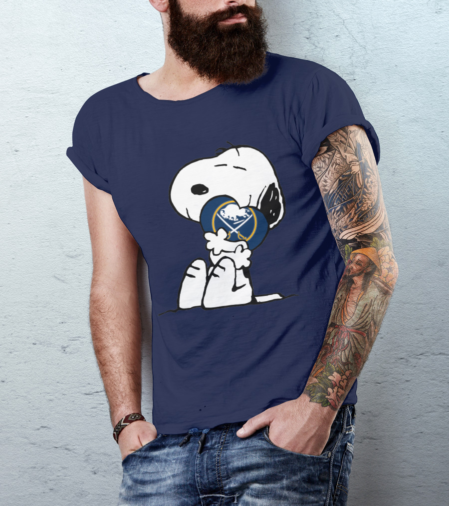 Snoopy Hugging Buffalo Sabres T-Shirt