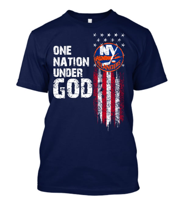 One Nation Under God New York Islanders Stars And Stripes T-Shirt