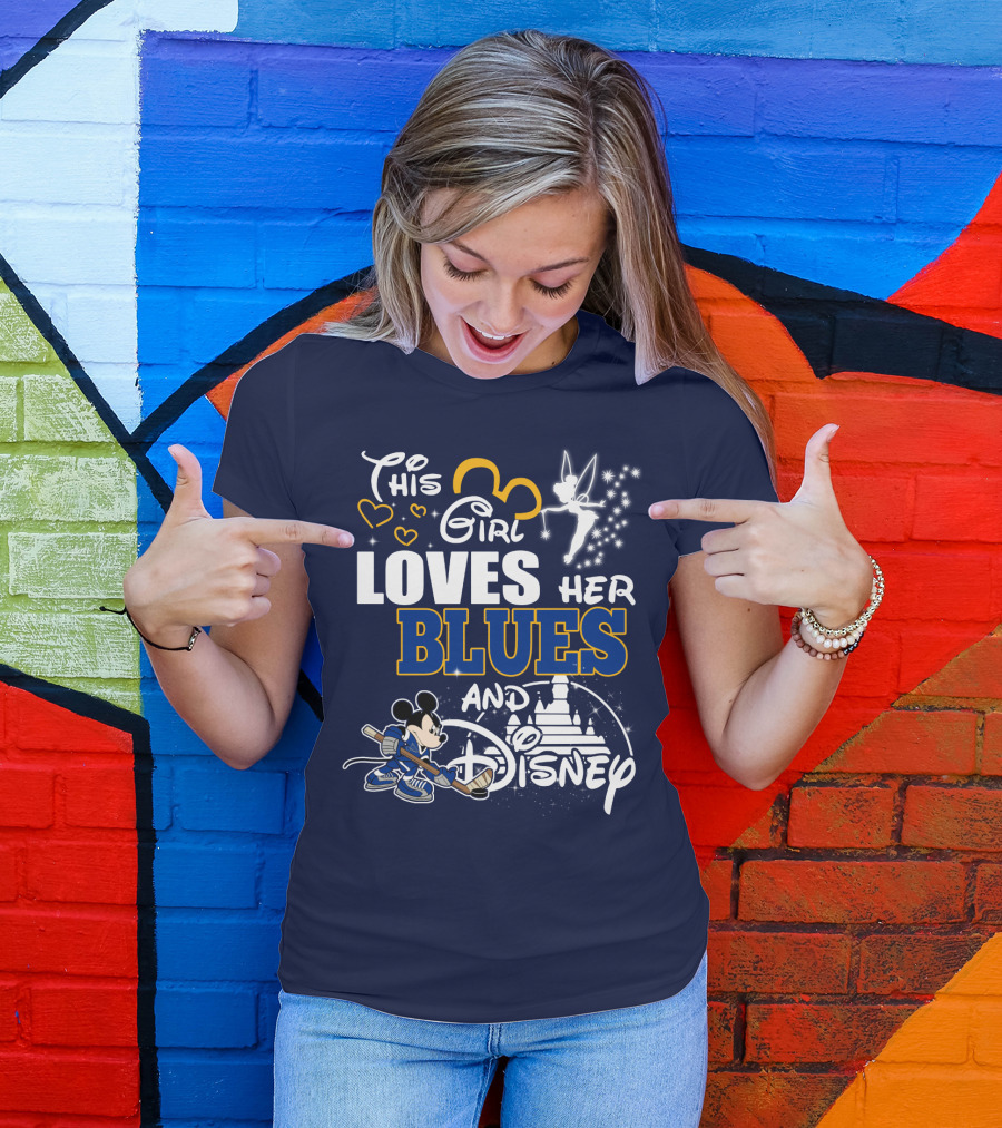 This Girl Loves Her Blues And Disney T-Shirt