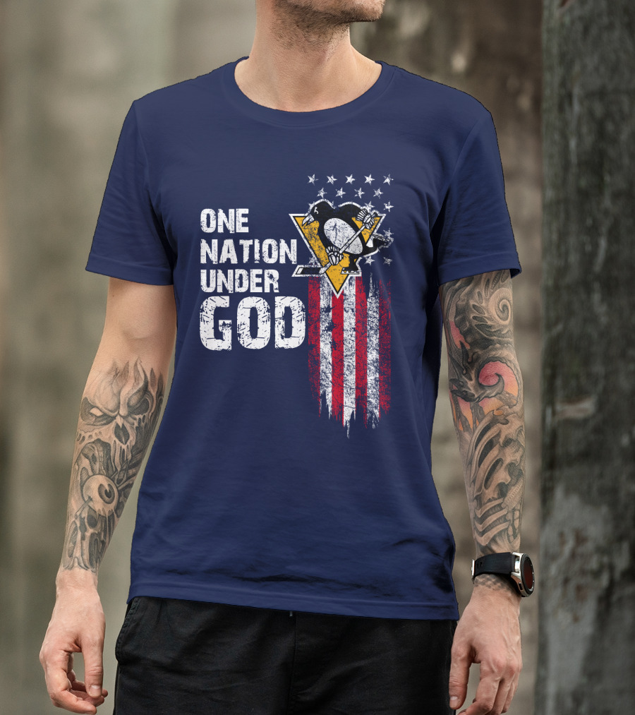 One Nation Under God Pittsburgh Penguins T-Shirt