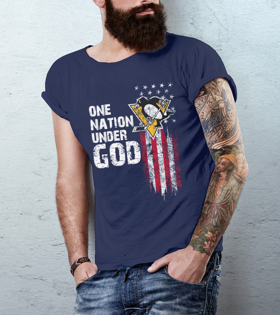 One Nation Under God Pittsburgh Penguins T-Shirt