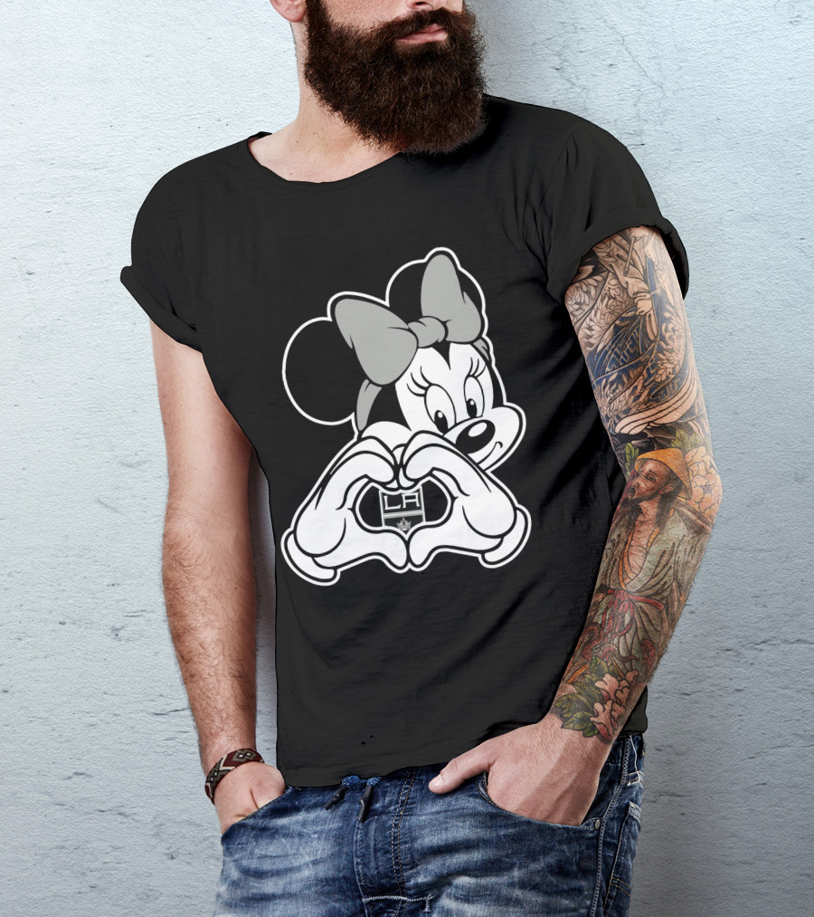 Minnie Mouse La Kings Heart Hands T-Shirt