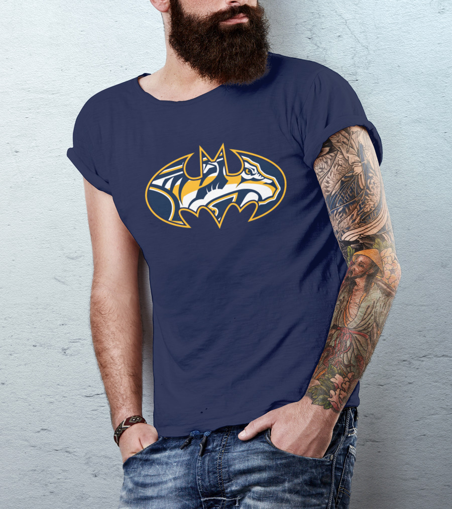 Nashville Predators Batman Logo Mashup T-Shirt
