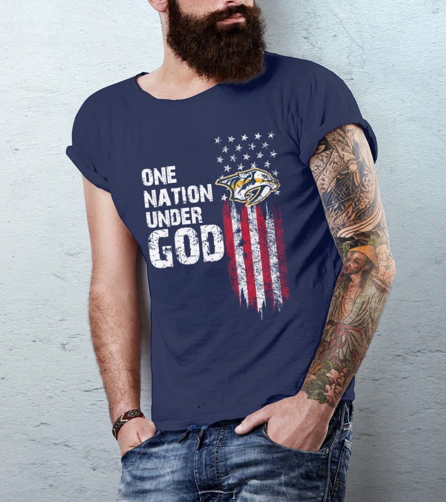 One Nation Under God Nashville Predators T-Shirt